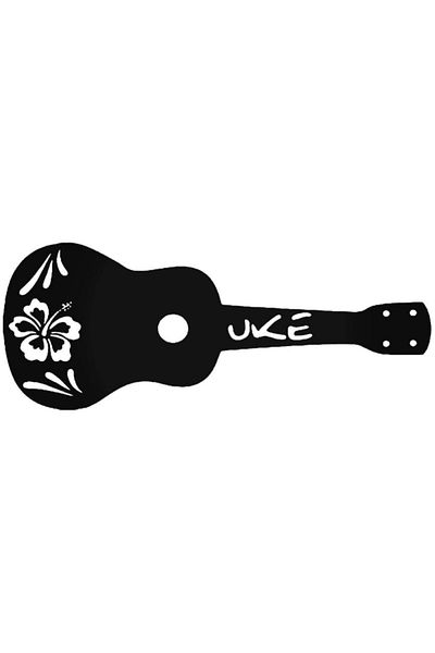 Universal Hawaii Music Uke Guitar Sticker Car Auto Rigging Wall Sticker 20 Cm