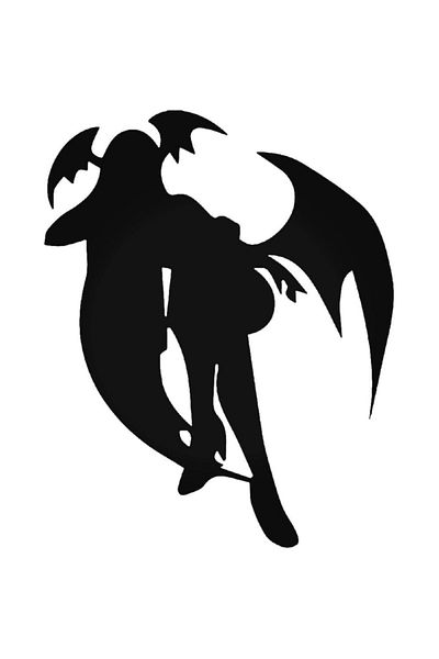 Universal Morrigan Vampire Hunter Gaming Sticker Car Auto Crest Wall Sticker 20cm