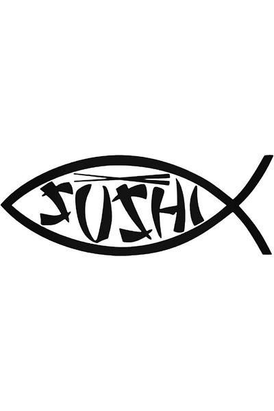 Universal Meme Sushi Fish Meme Sticker Car Auto Rigging Wall Sticker 20 cm