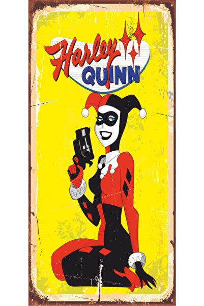 Hayat Poster Μίνι ρετρό ξύλινη αφίσα Harley Quinn - 10 cm x 20 cm