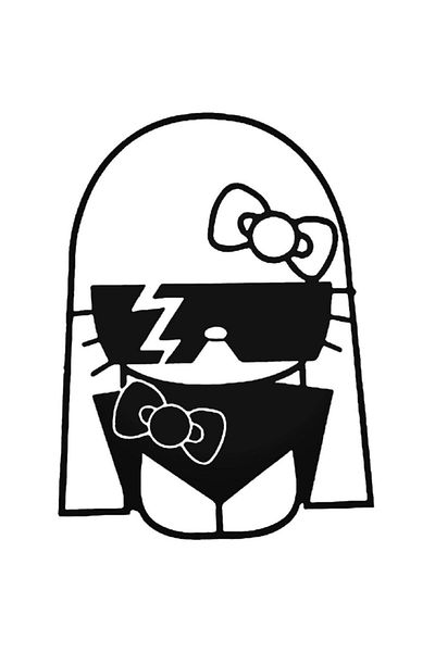 Universal 12 Αυτοκόλλητο Hello Kitty Beak Αυτοκόλλητο Αυτοκόλλητο Τοίχου Αυτοκινήτου 20 εκ.