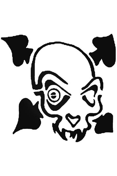 Universal Αυτοκόλλητο τοίχου Skull 540 Car Auto Rigging - Διακοσμητικό Αυτοκόλλητο Σπιτιού 20 cm