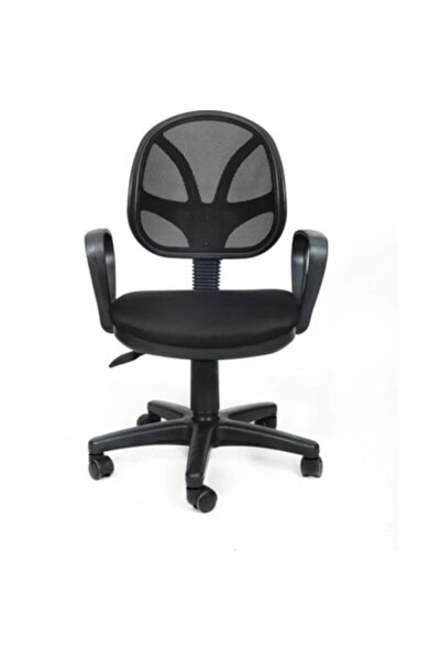 CLK Oval Siyah Fileli Bilgisayar Ofis Çalışma Sandalyesi Koltuğu 06oval