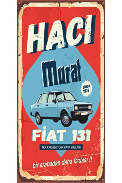 Hayat Poster Hacı Murat 131 Mini Retro Ξύλινη Αφίσα - 10cm x 20cm