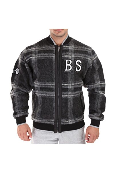 Big Sam Erkek Siyah Yün Kışlık Oduncu Mont