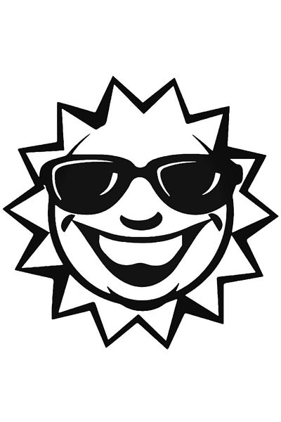 Universal Αυτοκόλλητο Cool Sun Sunglasses Αυτοκόλλητο Αυτοκόλλητο Τοίχου Αυτοκινήτου Αυτοκόλλητο 20cm