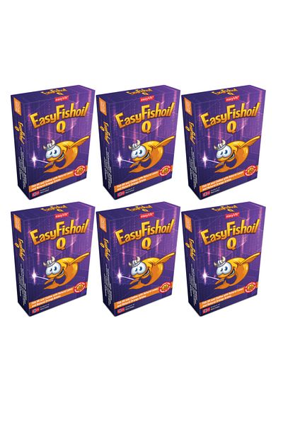 Easy Fishoil Easyvi?tEasyfishoilQKids- Chewable 30 Gel Tablets, Pack of 6