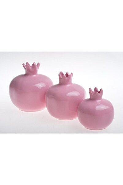 İDEAL SERAMİK 3lü Bereket Narı Pembe Seramik Nar