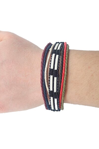 M&M's سوار حبل مكون ملون باللون الأبيض