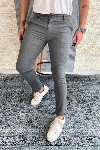VİP LOKAL Men's Smoked Fabric Trousers