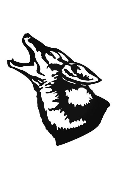 Universal Αυτοκόλλητο Howling Dog Αυτοκόλλητο Αυτοκόλλητο Τοίχου Αυτοκινήτου Αυτοκόλλητο Σπίτι Διακοσμητικό Αυτοκόλλητο 20 εκ.
