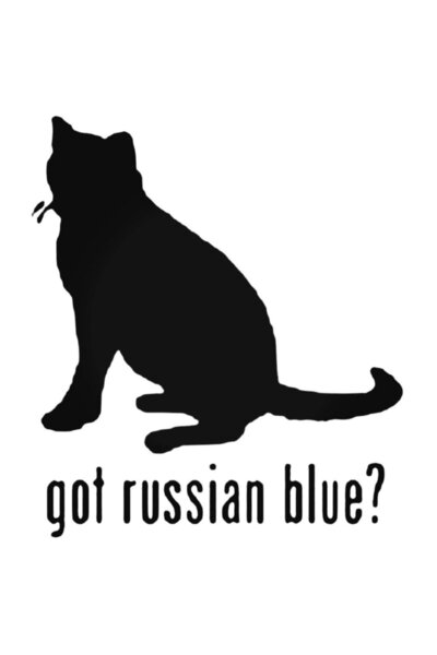 Universal Got Russian Blue Cat Sticker Car Auto Rigging Wall Sticker 20 Cm
