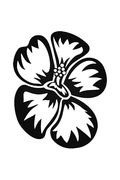 Universal Αυτοκόλλητο Hawaiian Hawaii Hibiscus Στυλ 17 20 εκ.