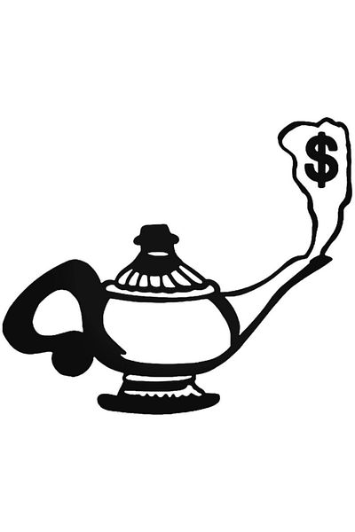Universal Αυτοκόλλητο Magic Lamp Genie Αυτοκόλλητο Αυτοκόλλητο Τοίχου Αυτοκινήτου 20cm