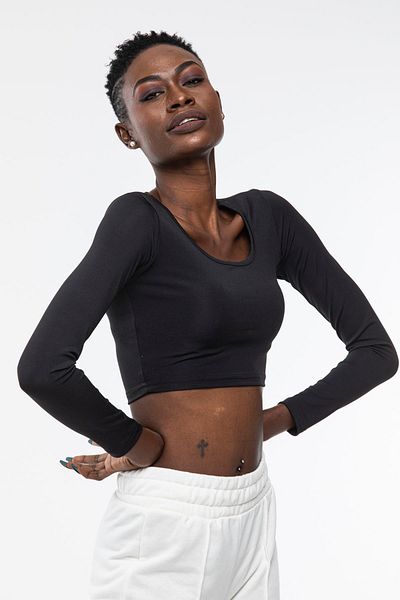 The Base Women's Black Crop Bustier