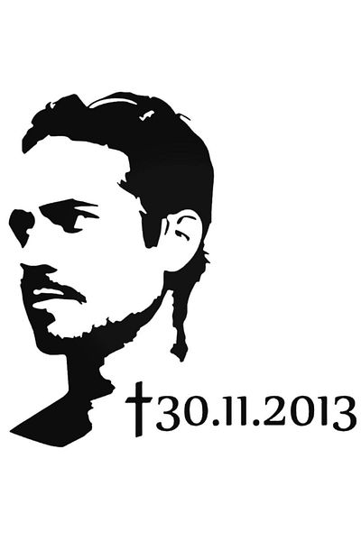 Universal Paul Walker Silhouette Sticker Car Auto Rigging Wall Sticker 20 cm