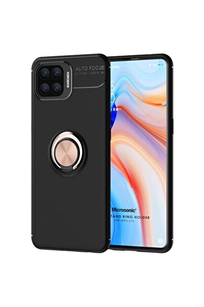 Microsonic A73 Kılıf Kickstand Ring Holder Siyah Rose