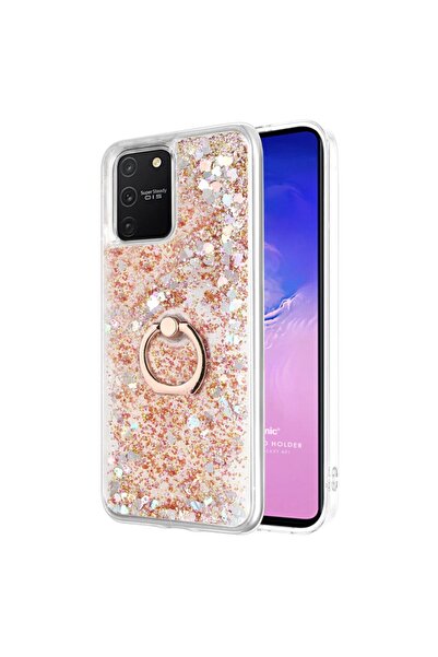 Microsonic Samsung Galaxy S10 Lite Kılıf Glitter Liquid Holder Gold