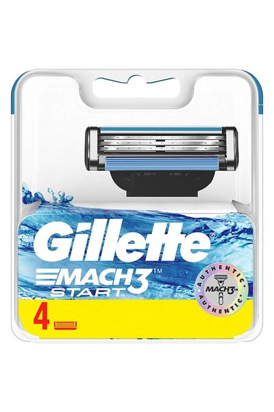 Gillette مجموعة شفرات الحلاقة البديلة Mach3 Start مكونة من 4 قطع