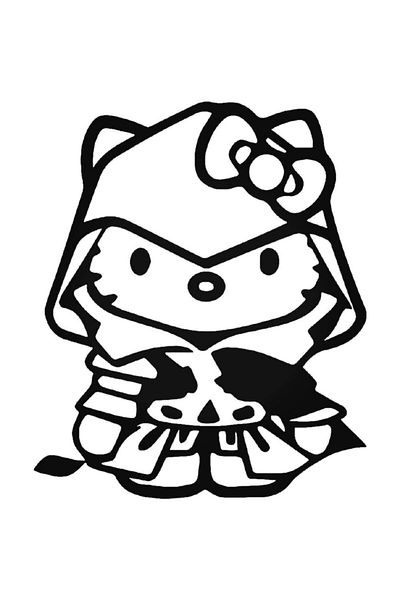 Universal Αυτοκόλλητο Hello Kitty Assassins Creed Αυτοκόλλητο Αυτοκόλλητο Τοίχου Αυτοκινήτου 20cm