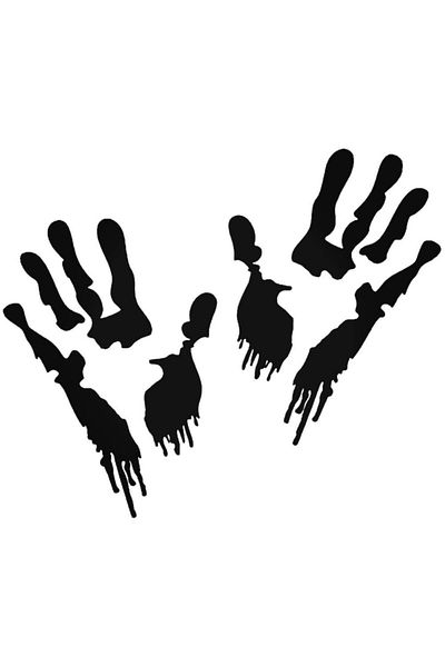 Universal Αυτοκόλλητο Zombie Blood Hands Αυτοκόλλητο Αυτοκόλλητο Τοίχου Αυτοκινήτου 20cm