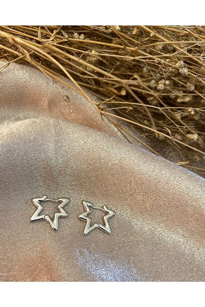 Markiz Takı Silver Star Earrings