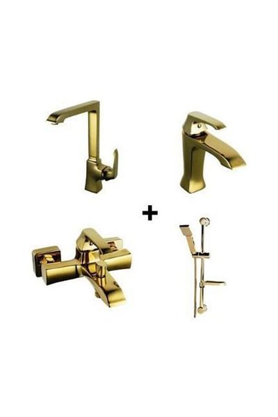 Creavit AVANGART SET BATHROOM ARMATURE BATTERY SET GOLDEN CREAVIT AG2500G+AG8500G+AG1500G+SH411G CREAVIT