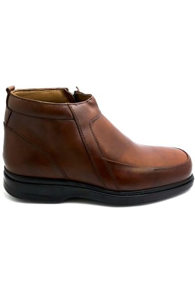 Fastway Ανδρικές δερμάτινες μπότες Thermo Sole με φερμουάρ