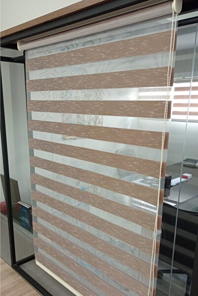 CLARISS HOME Stor Zebra Perde Kahverengi Salon Oda