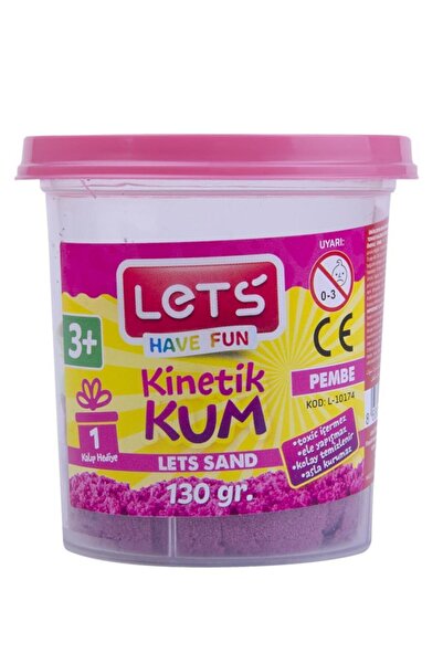 Lets KINETIK KUM 130 GR. PEMBE PLASTİK KUTU / L-10