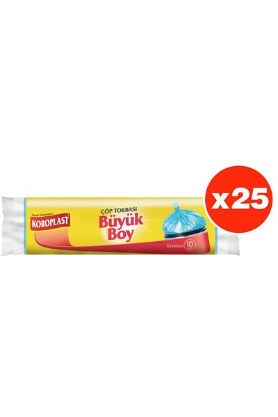 Koroplast Strong Large Size 10 Pieces Garbage Bags X 25 Pack (65*80 Cm)