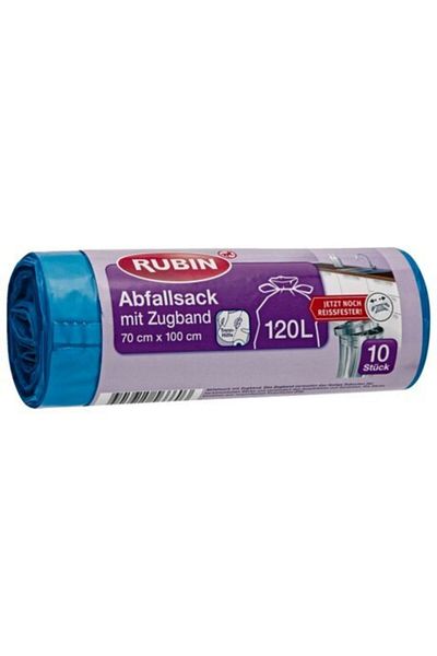 Rubin 120 Liters 70X100 cm 10 Pieces Garbage Bags with Draw Tape