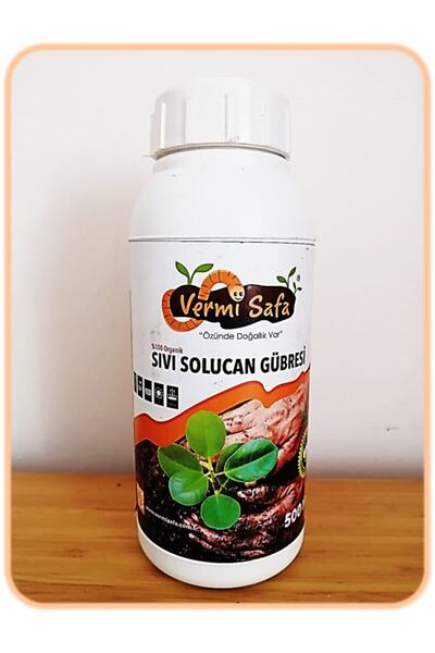 Vermisafa Organik Konsantre Sıvı Solucan Gübresi 500 Ml. Sebze, Tarla, Sera, Bahçe, Süs Bitkilerinizde Etkili.