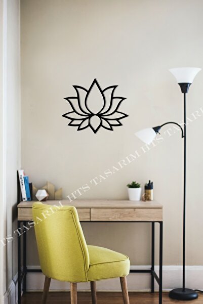 HTS TASARIM Nilüfer Duvar Tablosu 30x30cm - Ahşap Dekoratif Modern Duvar Süsü...