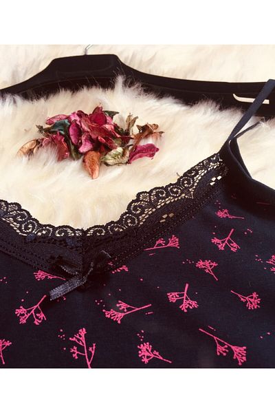 Altınay Women's Lace Undershirt Panty Slip Set