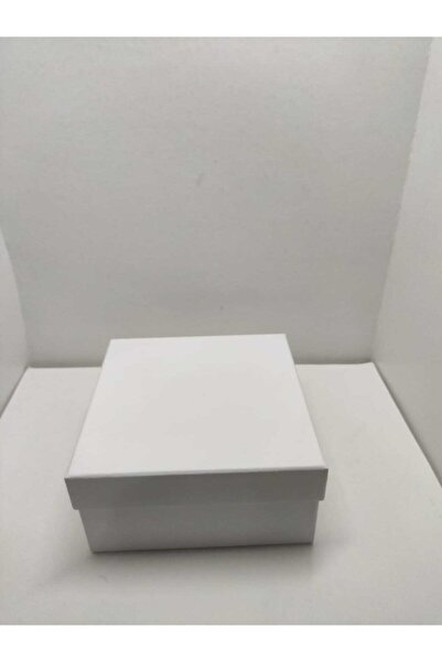 Stil Kutu Beyaz Kare Hediyelik Kutu Takılık Kutu
