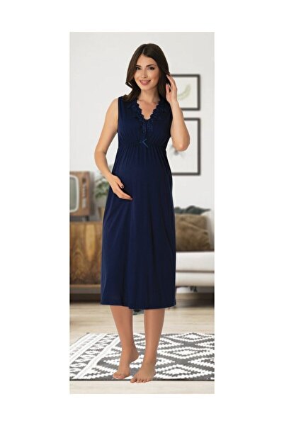 Lohussa Νυχτικό εγκυμοσύνης Effortt Navy Blue Soft Lace