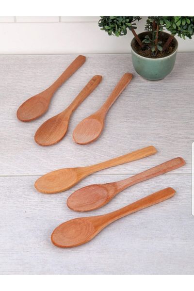 NEHAN 6 Bamboo Sugar Spoons