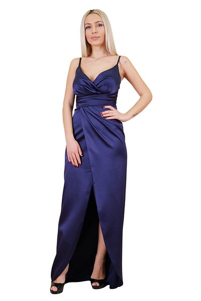 SpringStore Rochie de seara din satin cu bretele din sfoara