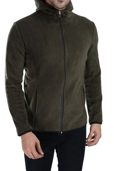 GHASSY CO. Men's Khaki Hooded Fleece Jacket