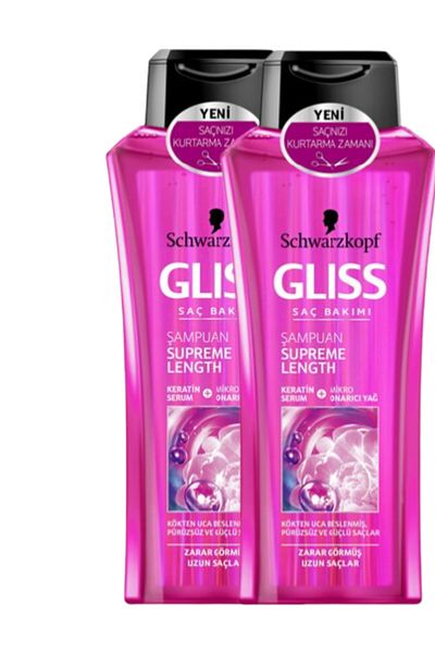Gliss Supreme Length Hair Care - 400ml X2 Shampoo