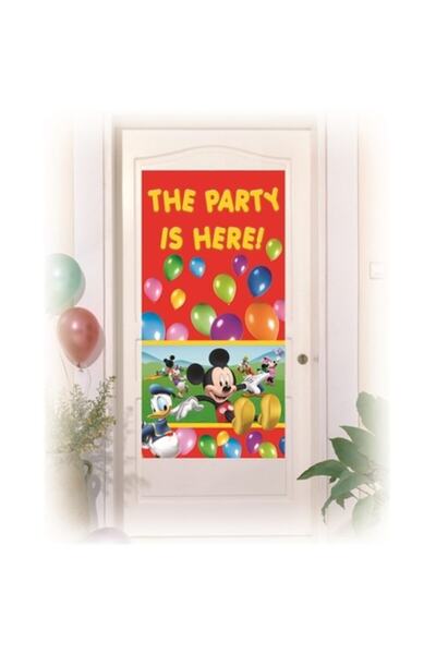 Parti dolabı Mickey Mouse Parti Kapı Afişi 76x152cm