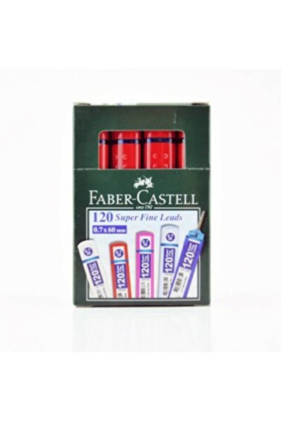 Faber Castell Grıp Mın 0.7 2b 60mm 120'lı Kırmızı Tüp Uç 12 Adet ( 1 Paket 12...