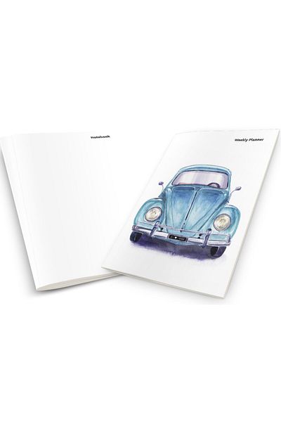 Pelikan Yayınları Vintage Blue Car Weekly Planner & Notebook