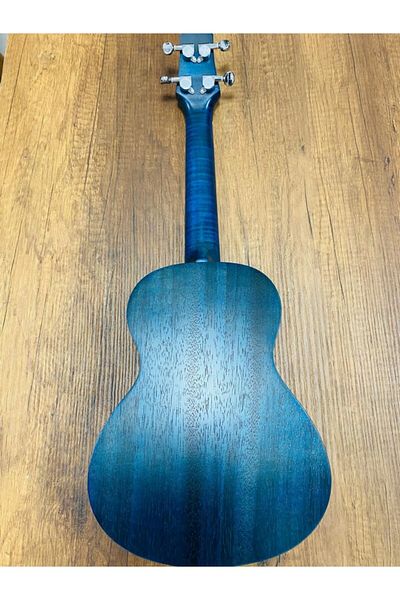 Global Mahogany Wood Blue Color Concert Size Ukulele