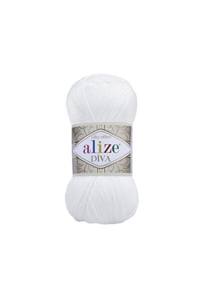 Alize Ață de tricotat manual Diva (pachet de 5) - 55-alb