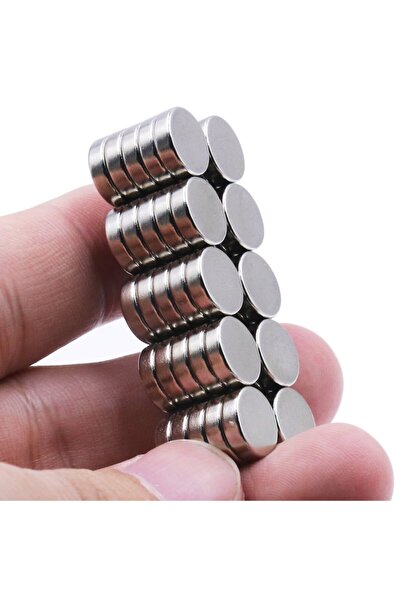 Dünya Magnet 50 Adet, Neodyum Mıknatıs, Güçlü, Yuvarlak Magnet, Çap: 10mm X K...