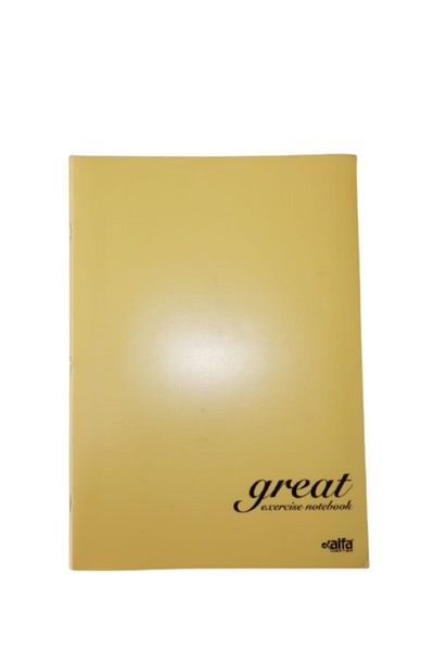 Alfa Checkered 100 Sheets A4 Size Notebook with Plastic Cover