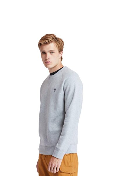 Timberland Exeter River Basic Men's Gray Sweatshirt - Ls, Brushed Back Crew