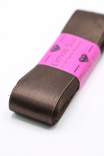 E Elmas Brown Satin Ribbon (4cm-10m)